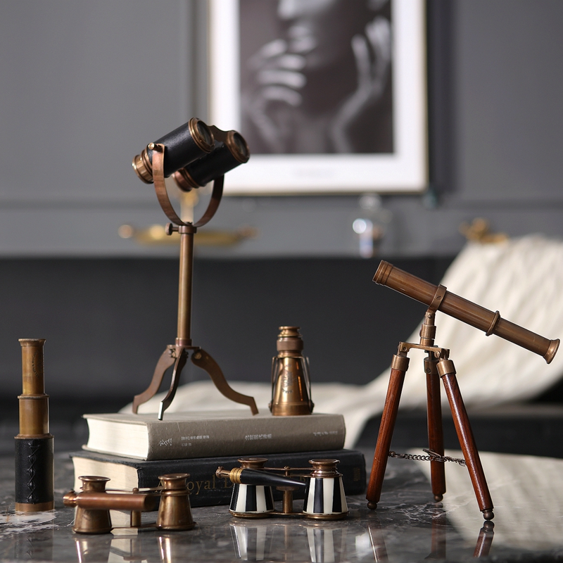 Office Furniture At Home - Retro Brass Telescope Desktop Decoration Metal