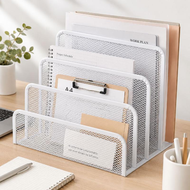 Pegboard Office Organizer - @*Space Saving 3 Layer Black Metal