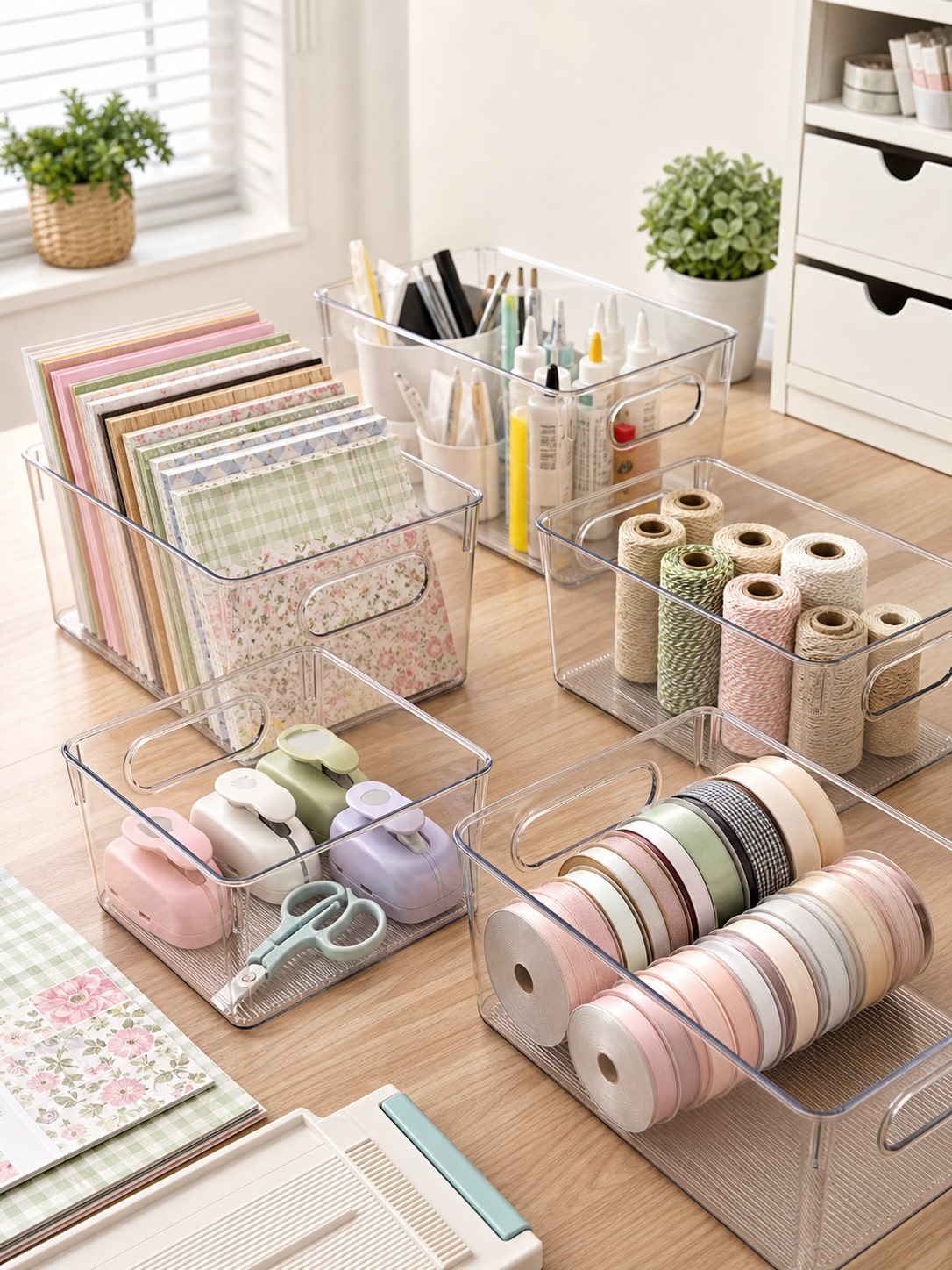 8-Pack Clear Storage Bins with - Pegboard Office Organizer 评论和价格