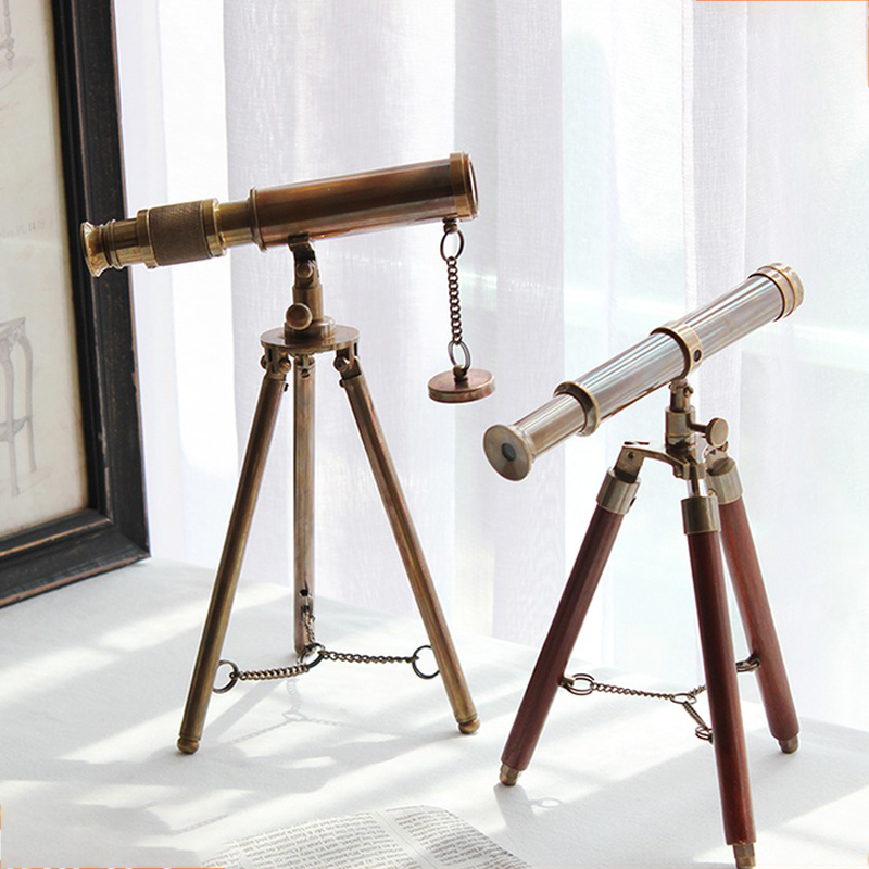 Retro Brass Telescope Desktop  - Office Furniture At Home 评论和价格