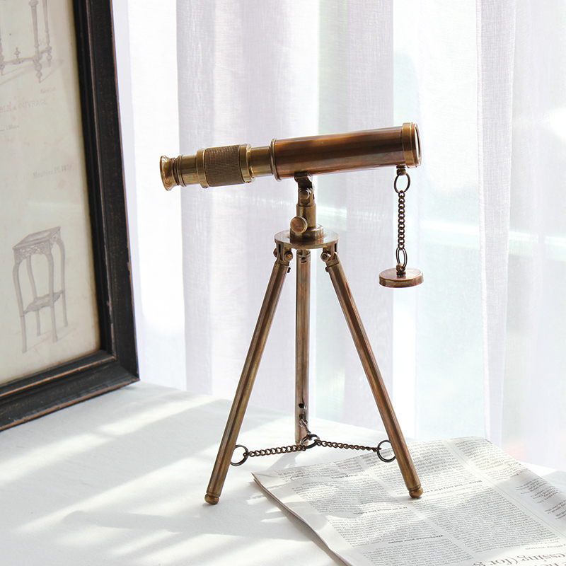 Retro Brass Telescope Desktop  - Office Furniture At Home 评论和价格