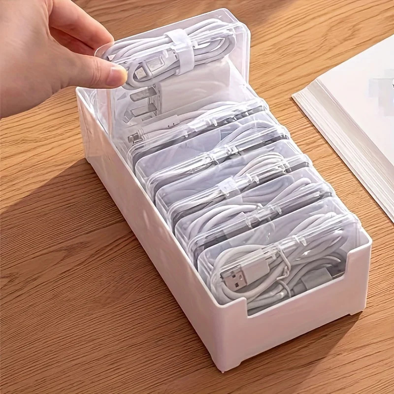 Data Cable Storage Box with 7  - Pegboard Office Organizer 评论和价格