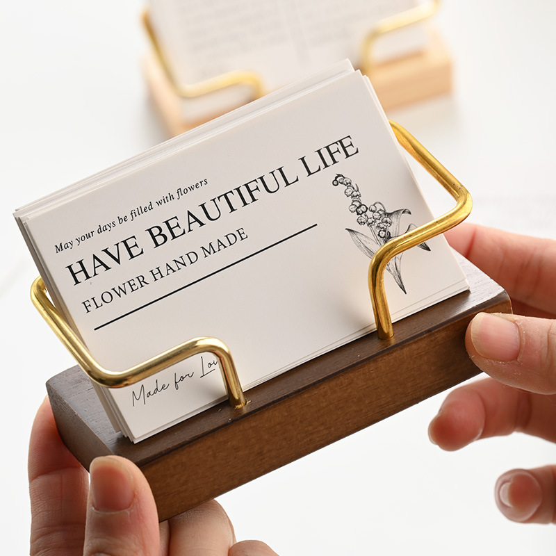 Wooden Business Card Holder Me - Pegboard Office Organizer 评论和价格