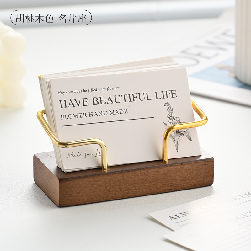 Wooden Business Card Holder Me - Pegboard Office Organizer 评论和价格