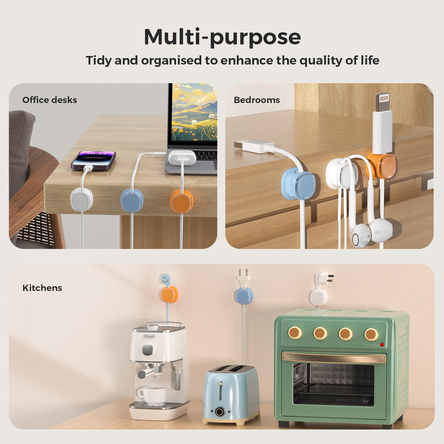 adhesive cable organizer Cable - Pegboard Office Organizer 评论和价格