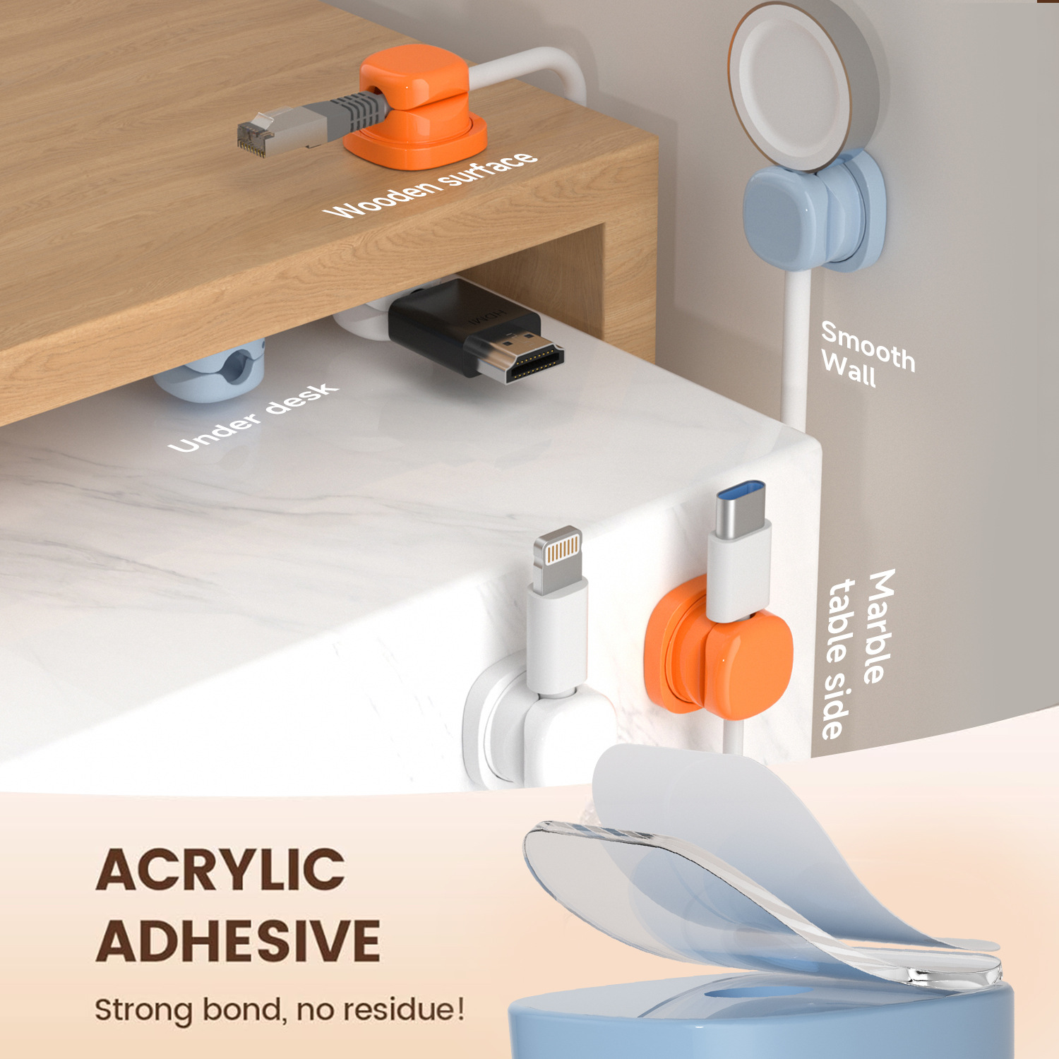 adhesive cable organizer Cable - Pegboard Office Organizer 评论和价格