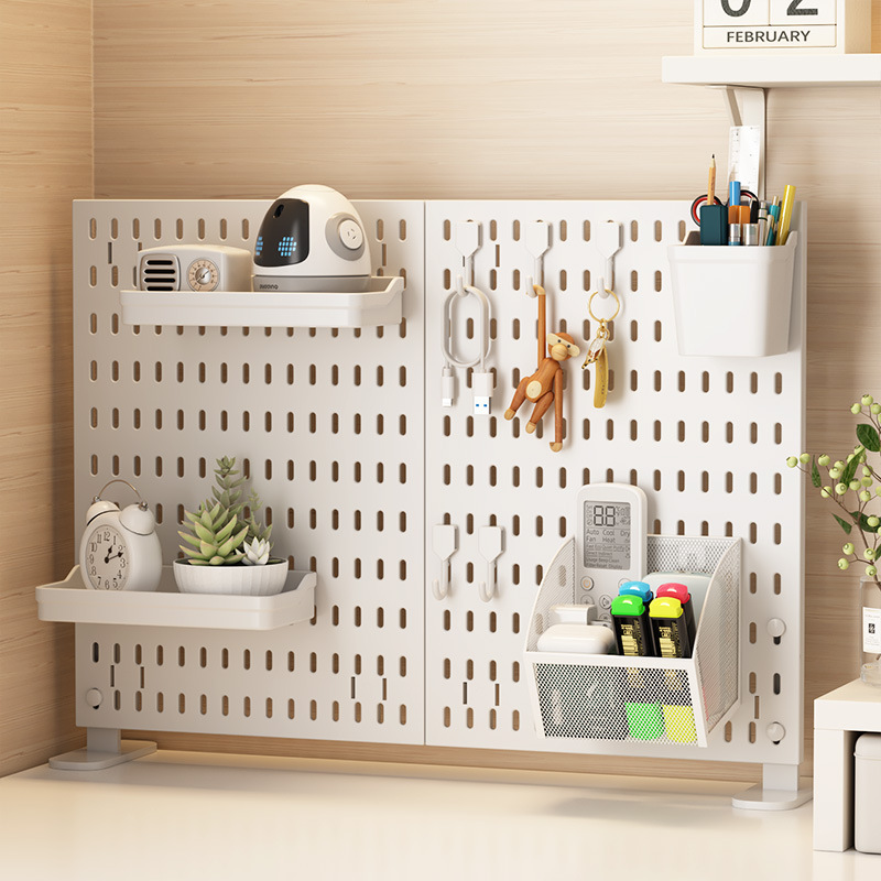 No Drill Clamp Mount Vertical  - Pegboard Office Organizer 评论和价格