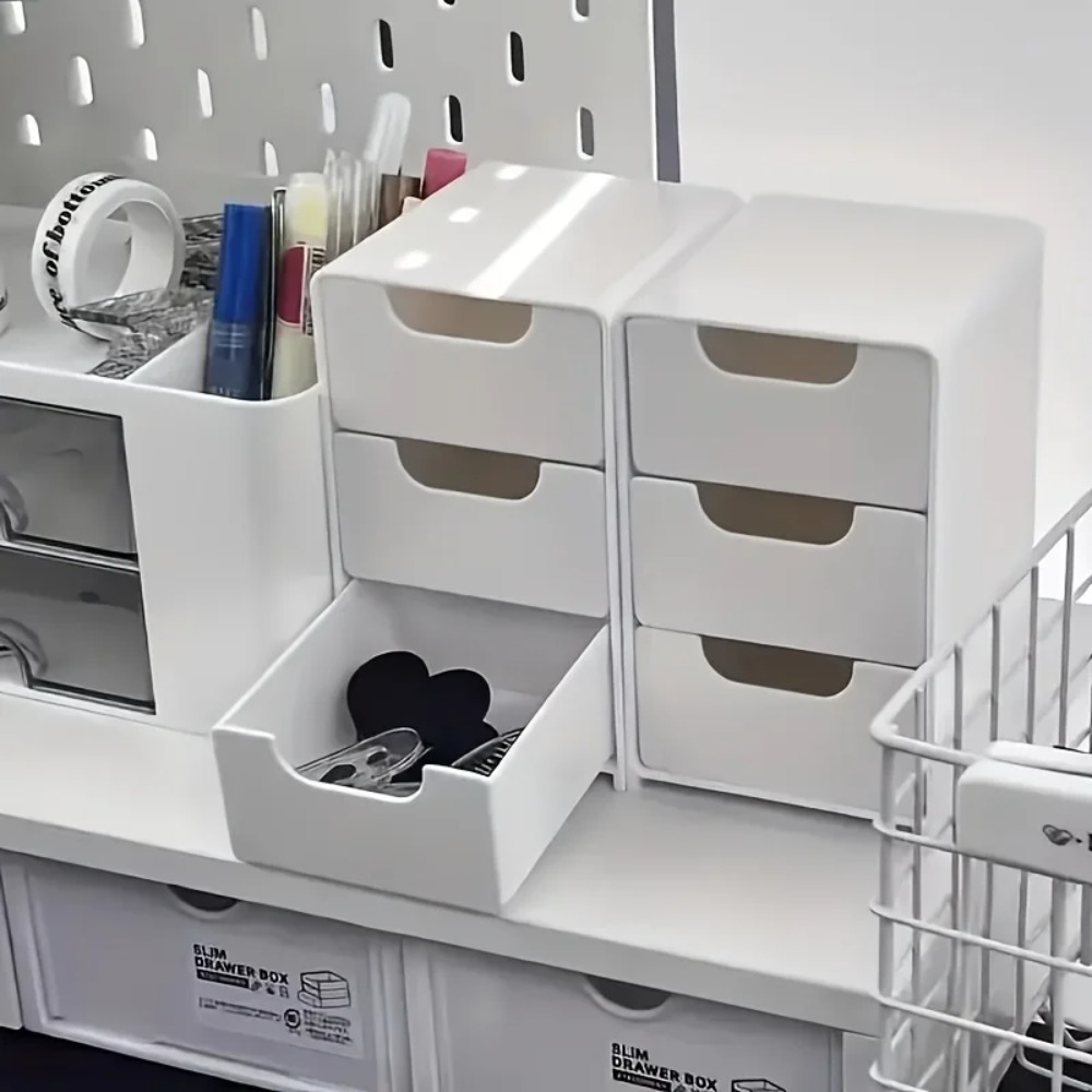 Chic 3-Tier Desk Organizer wit - Pegboard Office Organizer 评论和价格