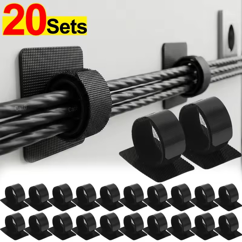 Adhesive Under Desk Cable Ties - Pegboard Office Organizer 评论和价格