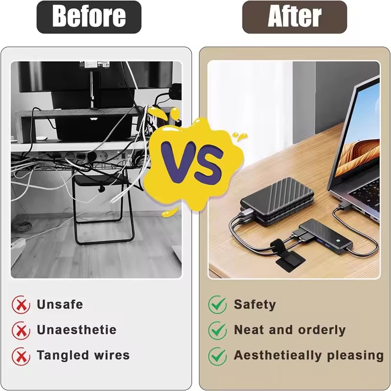 Adhesive Under Desk Cable Ties - Pegboard Office Organizer 评论和价格