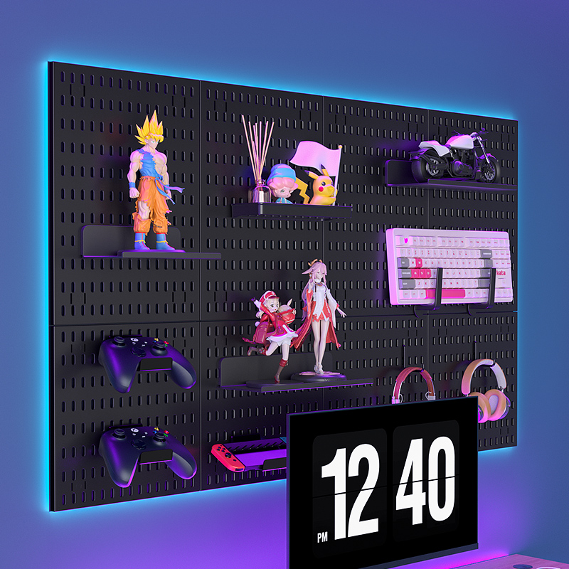 Wall-mounted Pegboard, Drill-f - Pegboard Office Organizer 评论和价格