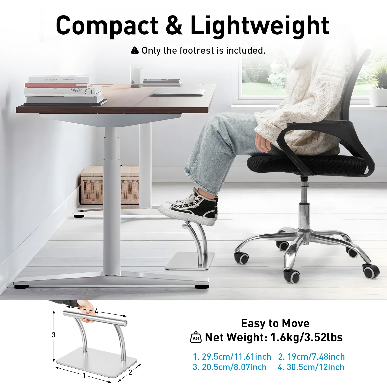 Stainless Steel Foot Rest for  - Office Furniture At Home 评论和价格
