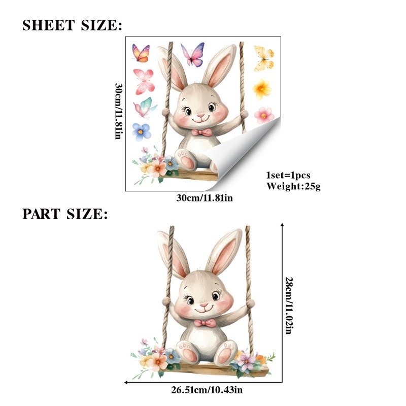 Easter Swing Rabbit Static Win - Office Furniture At Home 评论和价格