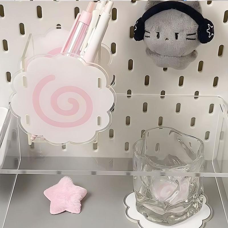 Cute Narutomaki Shaped Acrylic - Pegboard Office Organizer 评论和价格